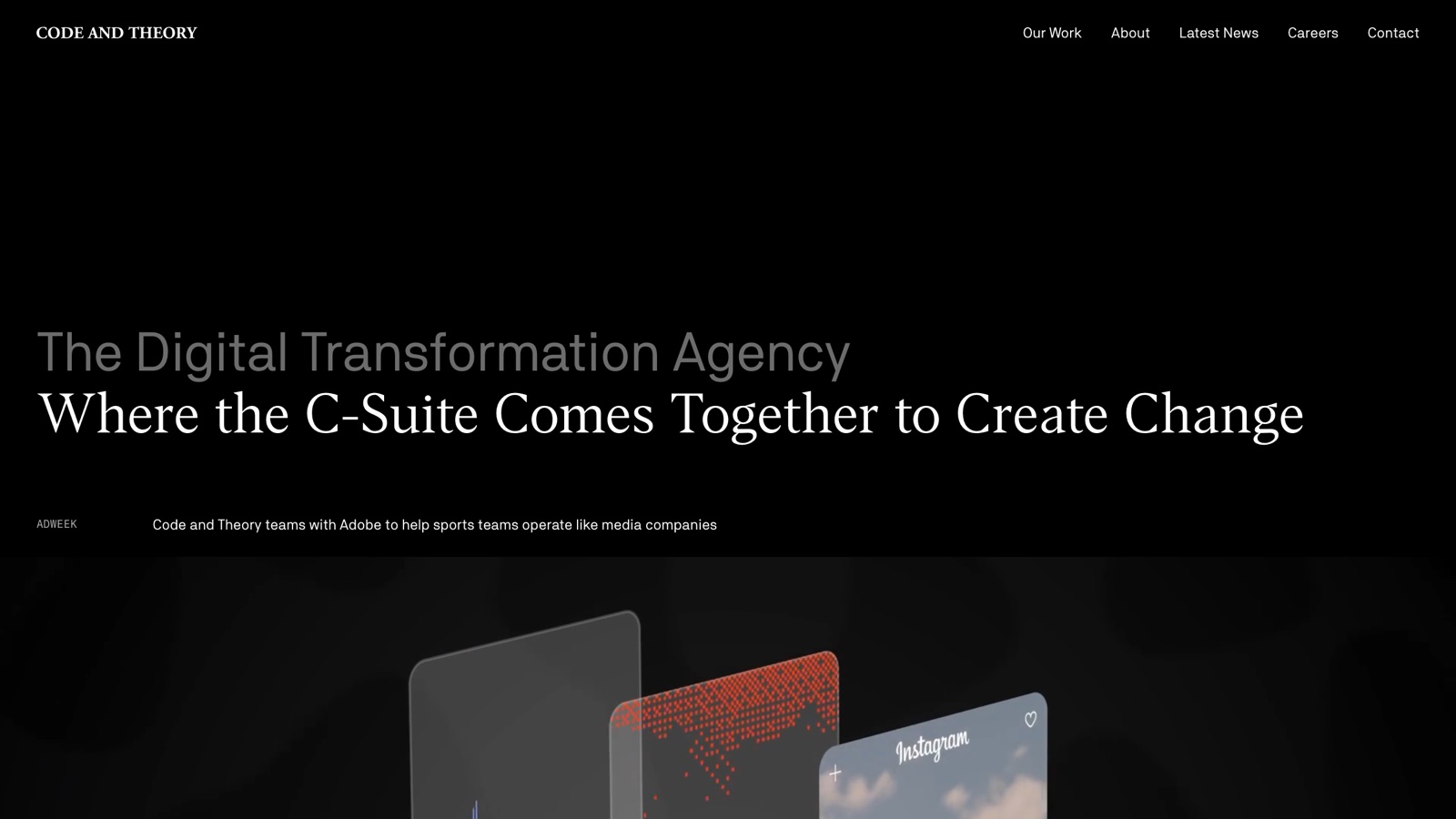 Code and Theory homepage screenshot