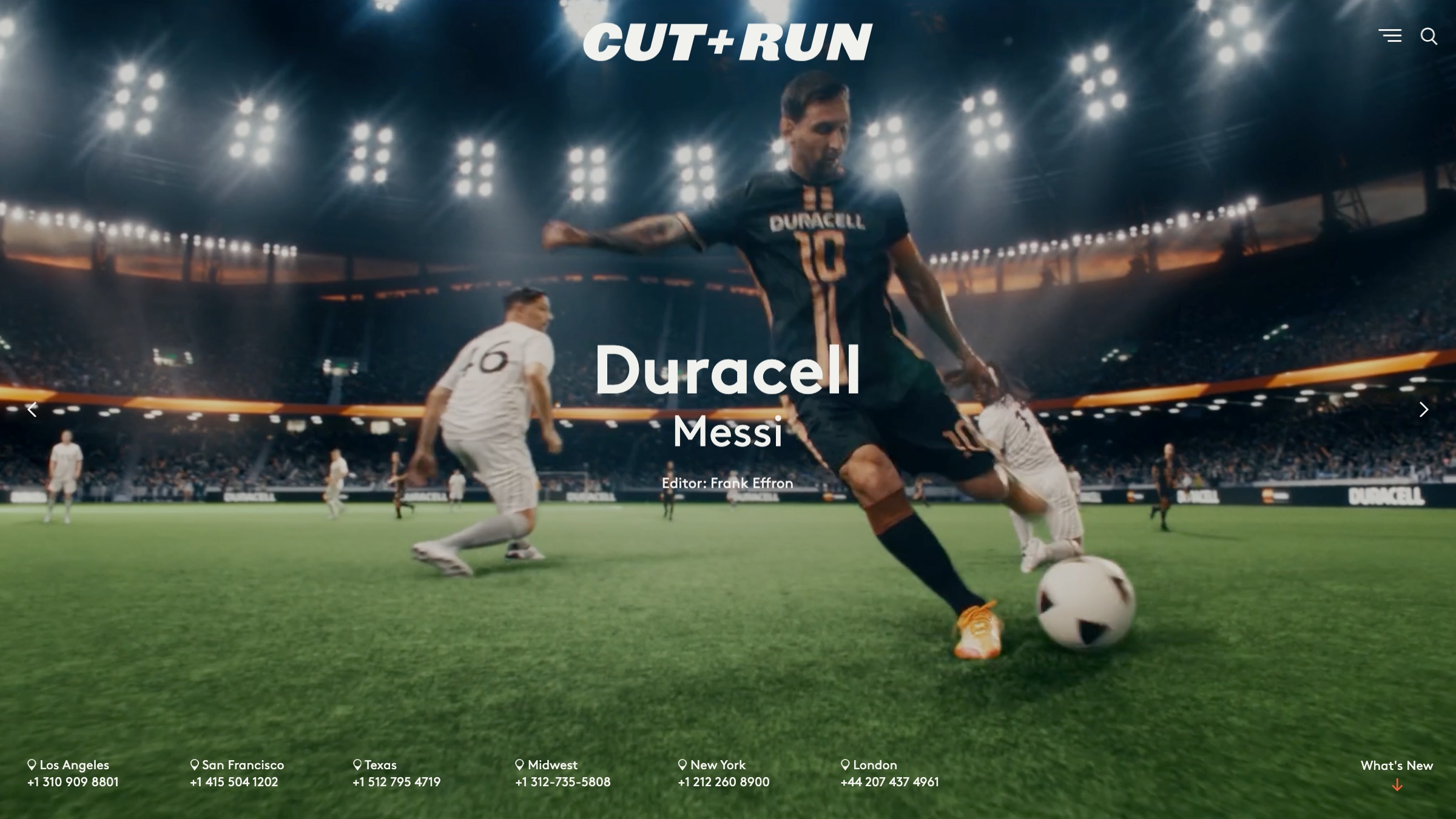 Cut+Run homepage screenshot