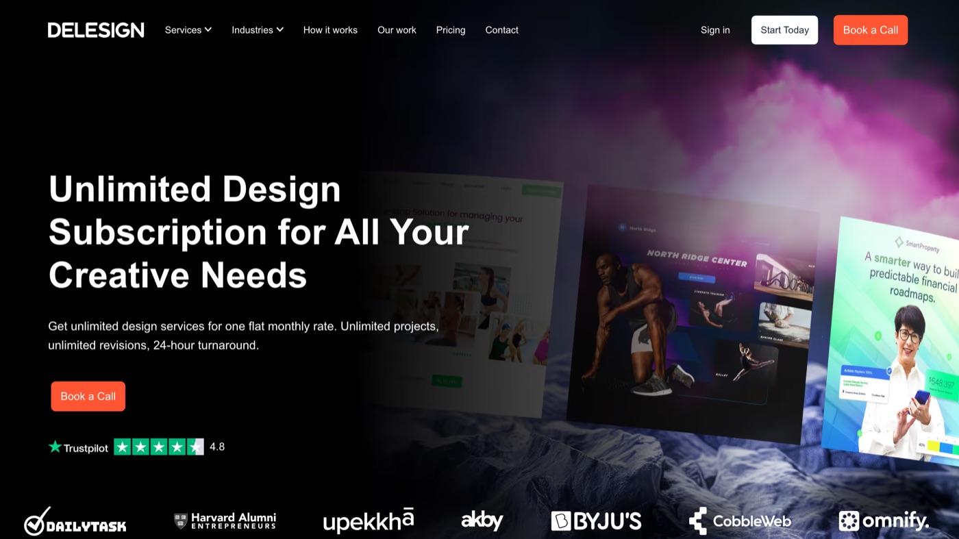 Delesign homepage screenshot