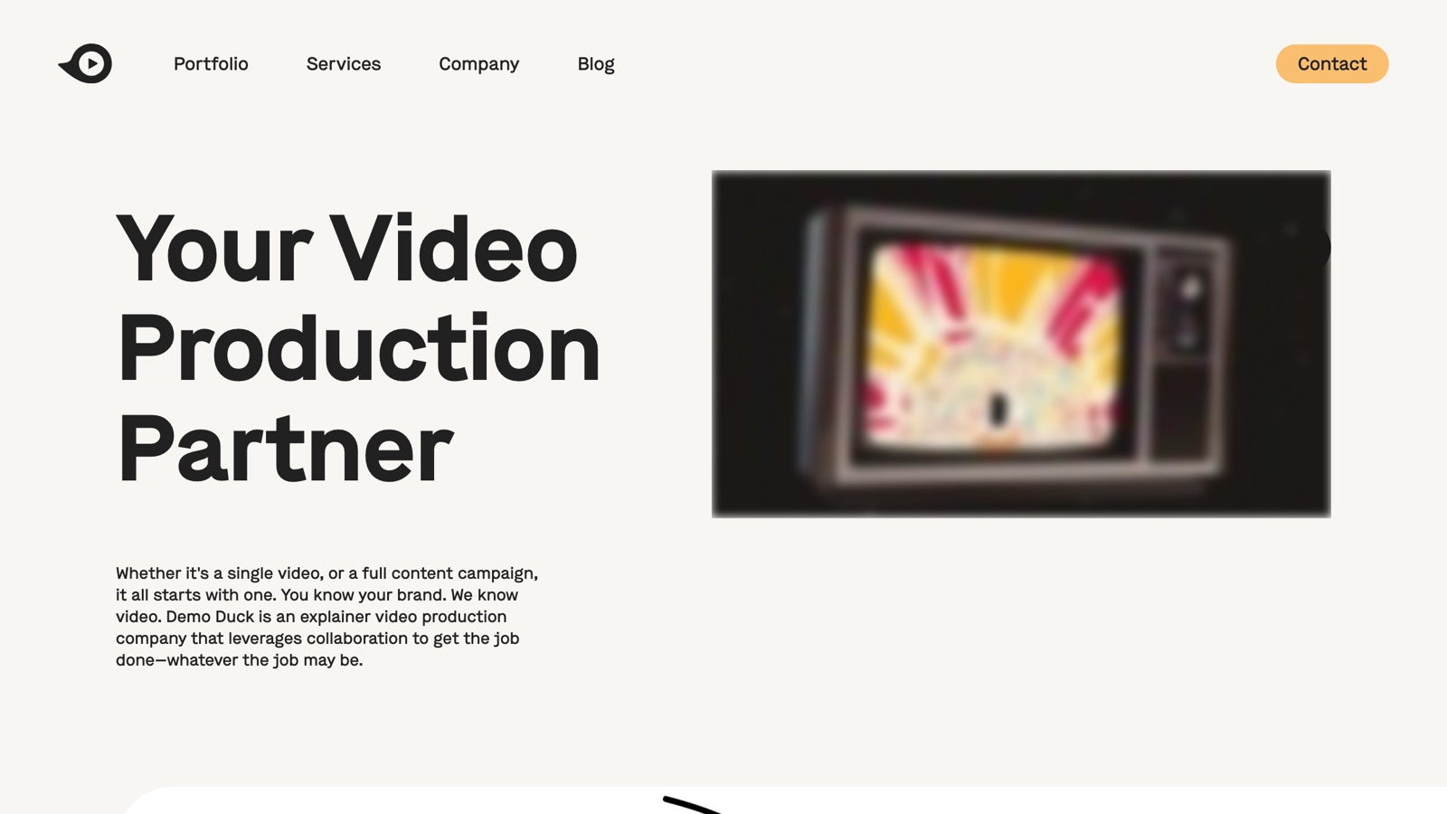 Demo Duck homepage screenshot