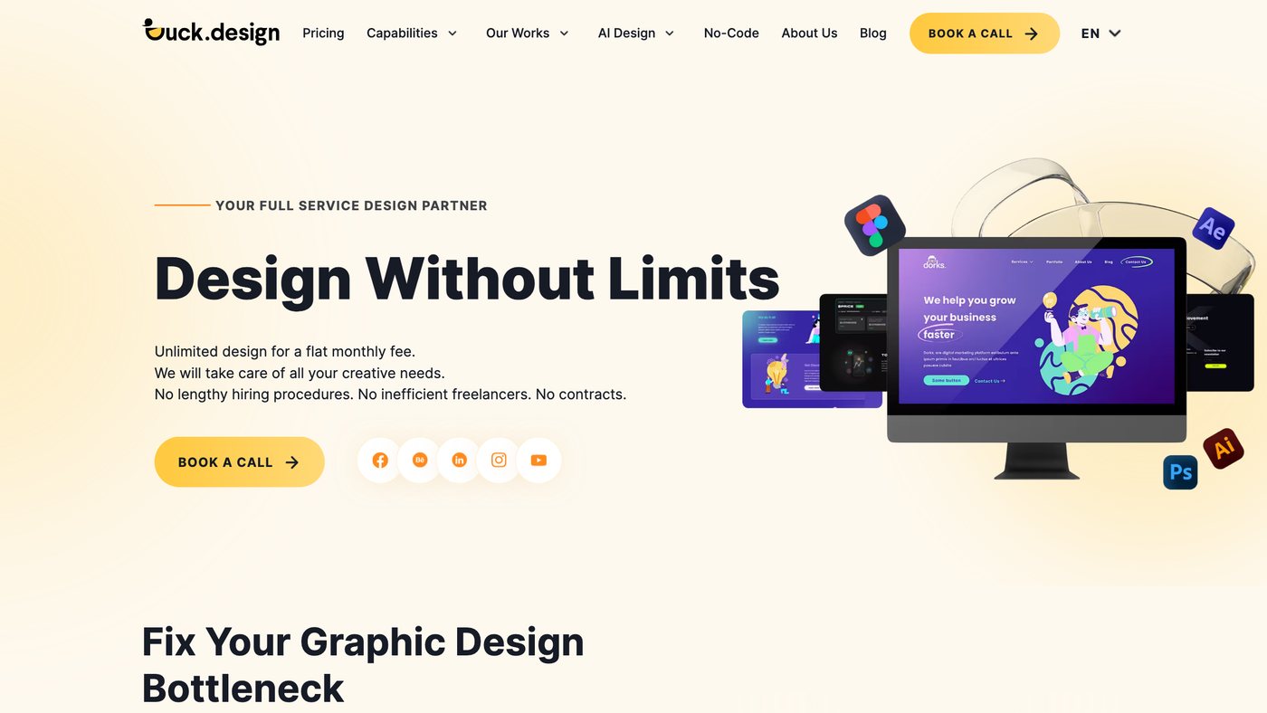 Duck.design homepage screenshot