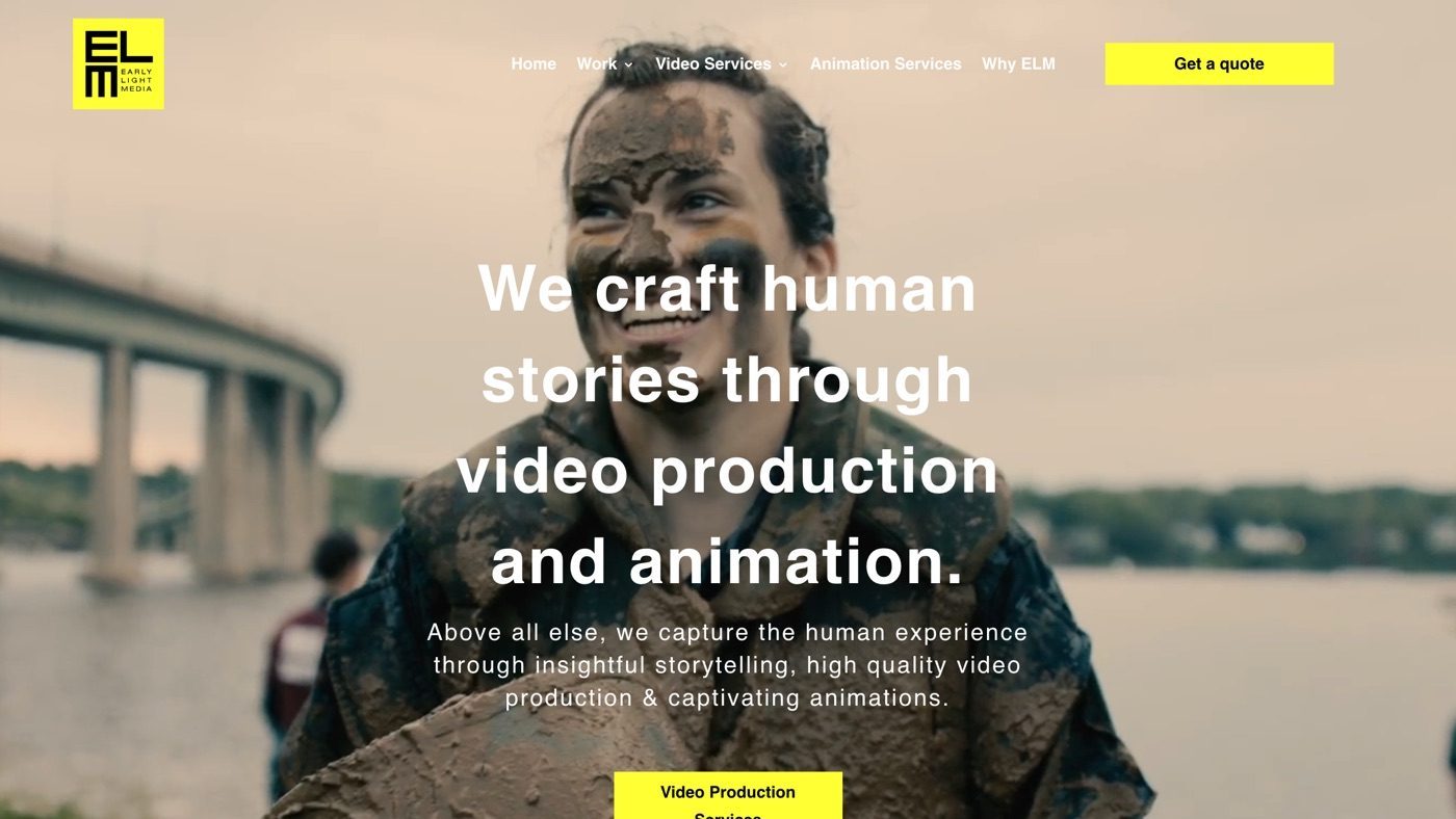 Early Light Media homepage screenshot