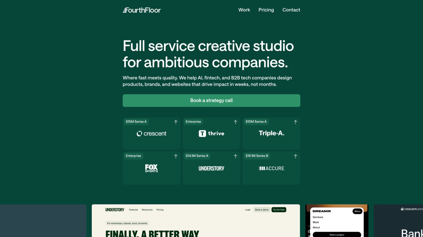 Fourth Floor homepage screenshot