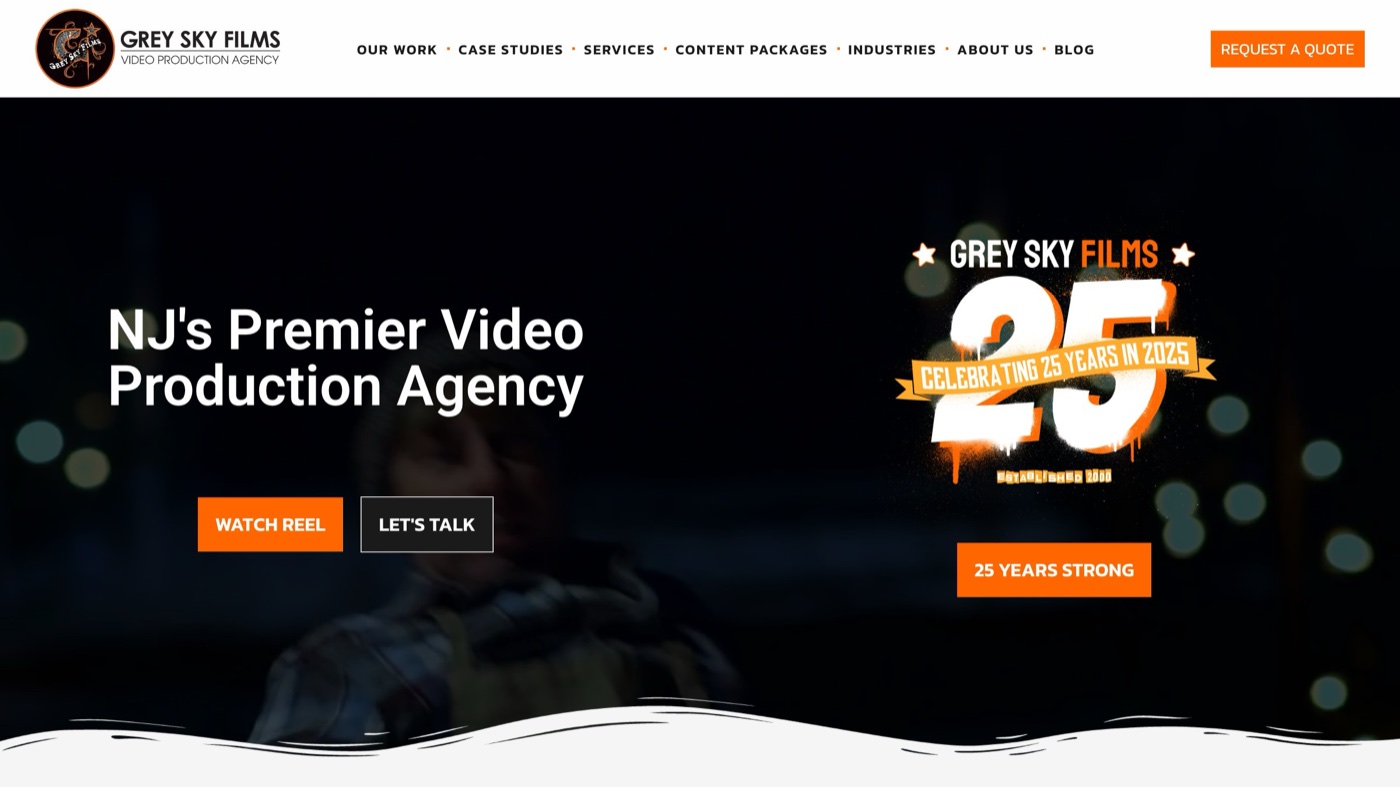 Grey Sky Films homepage