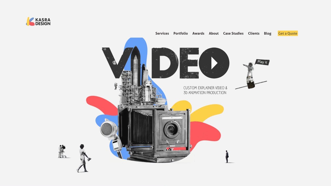 Kasra Design homepage screenshot
