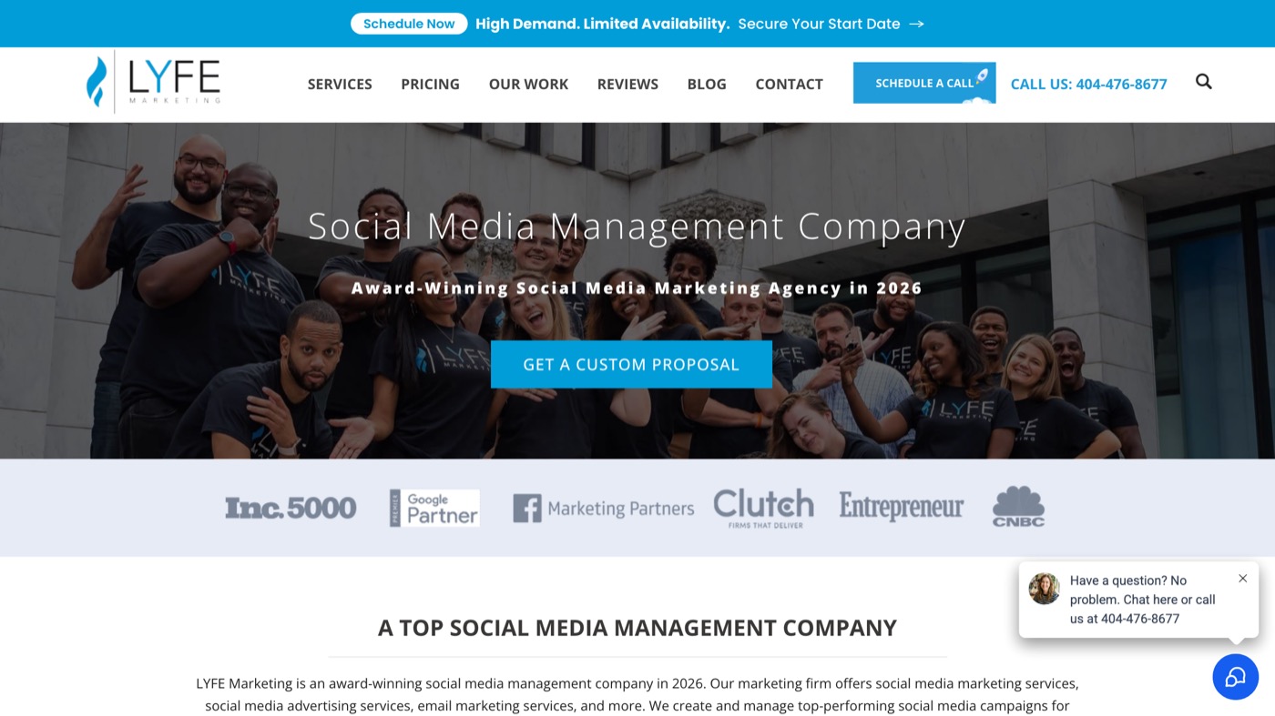 LYFE Marketing homepage screenshot