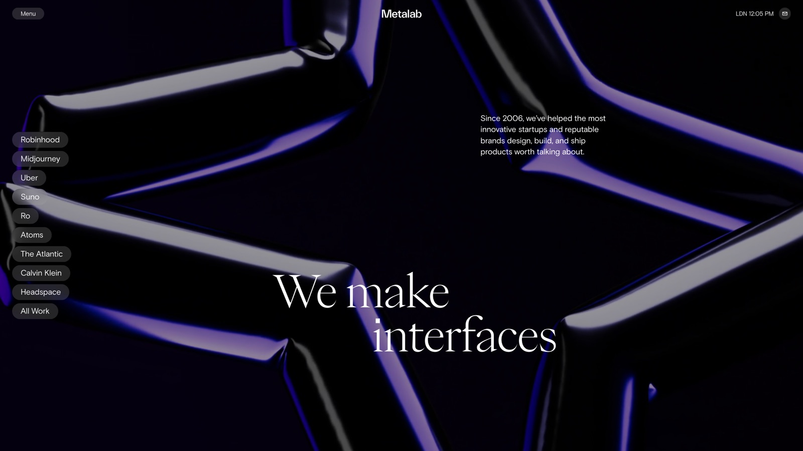 Metalab homepage screenshot