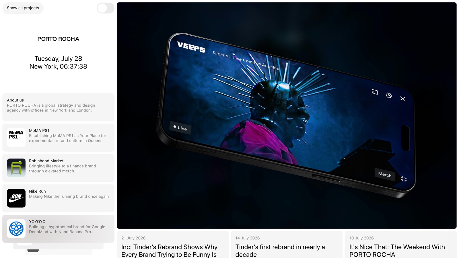 PORTO ROCHA homepage screenshot