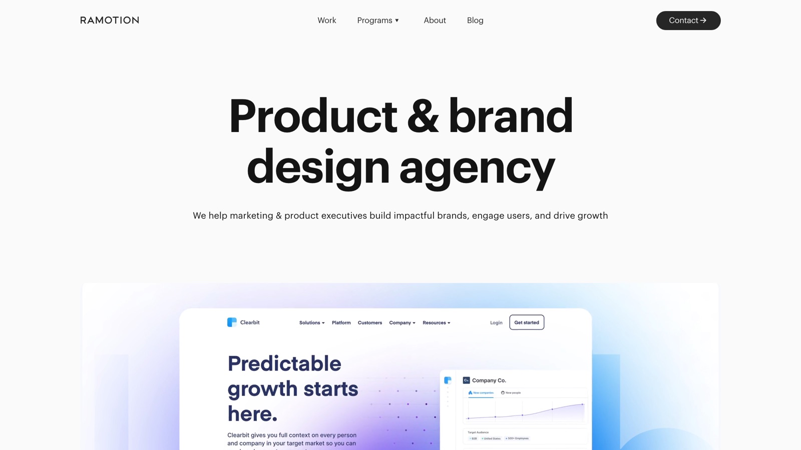 Ramotion homepage screenshot