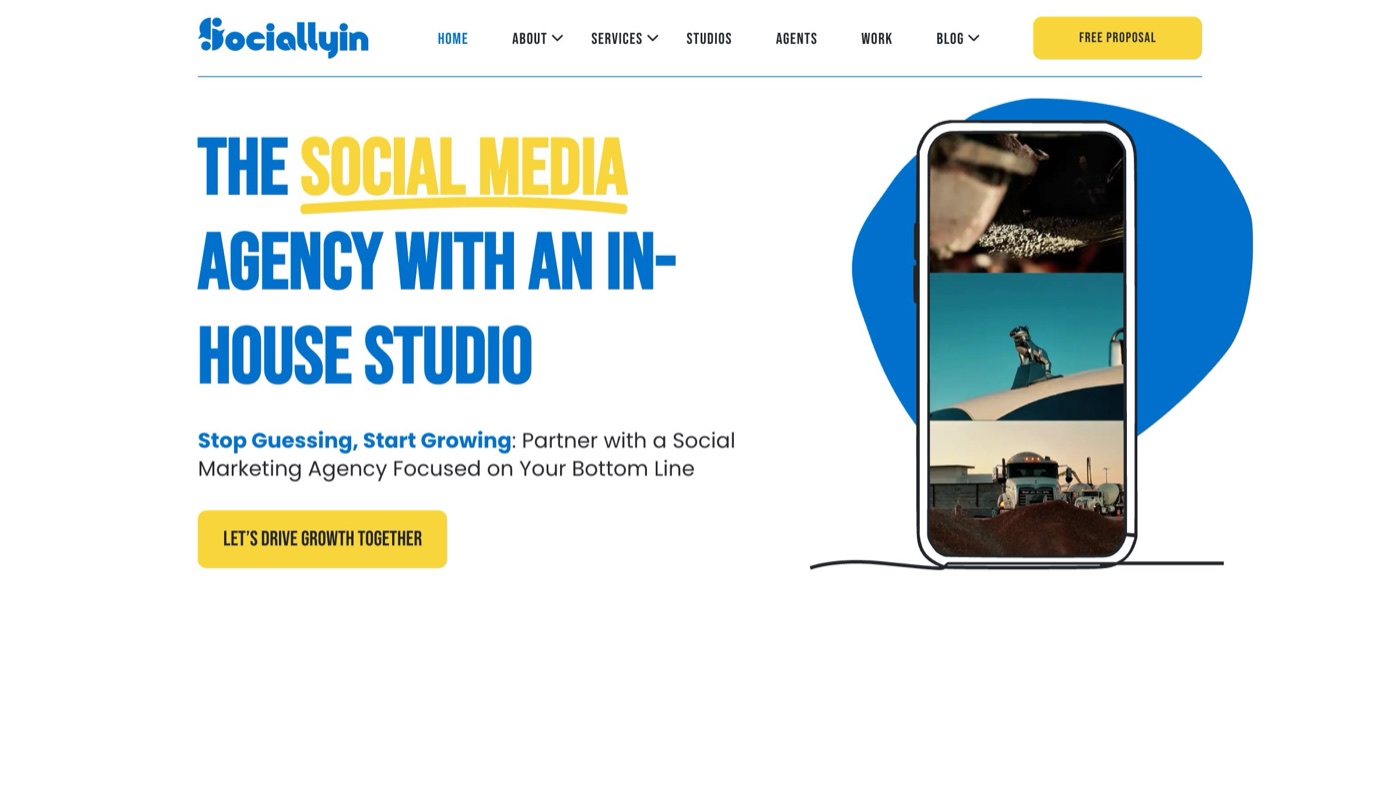Sociallyin homepage screenshot