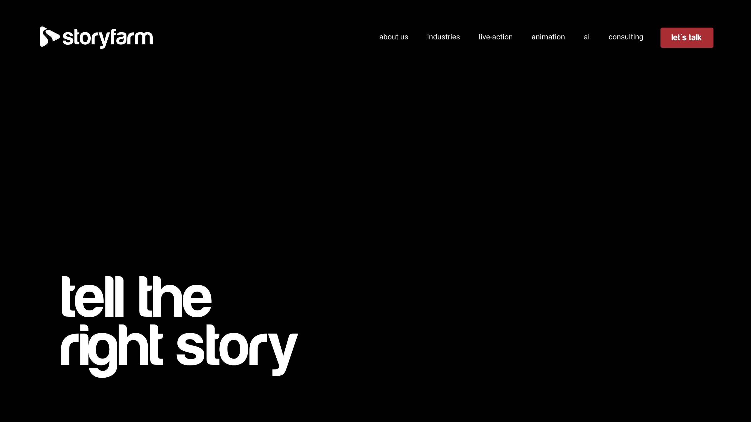 Storyfarm homepage screenshot