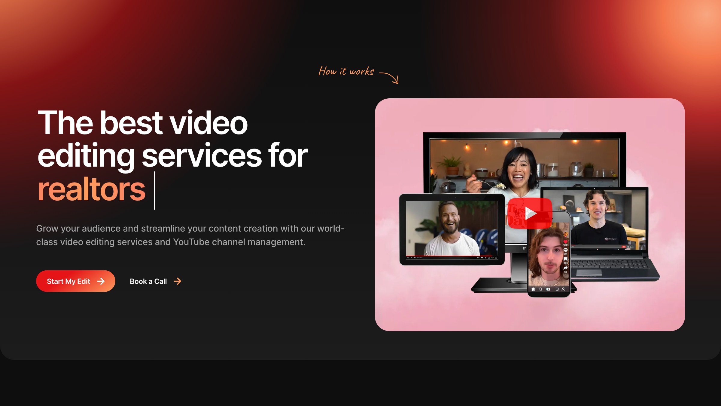 Tasty Edits homepage screenshot