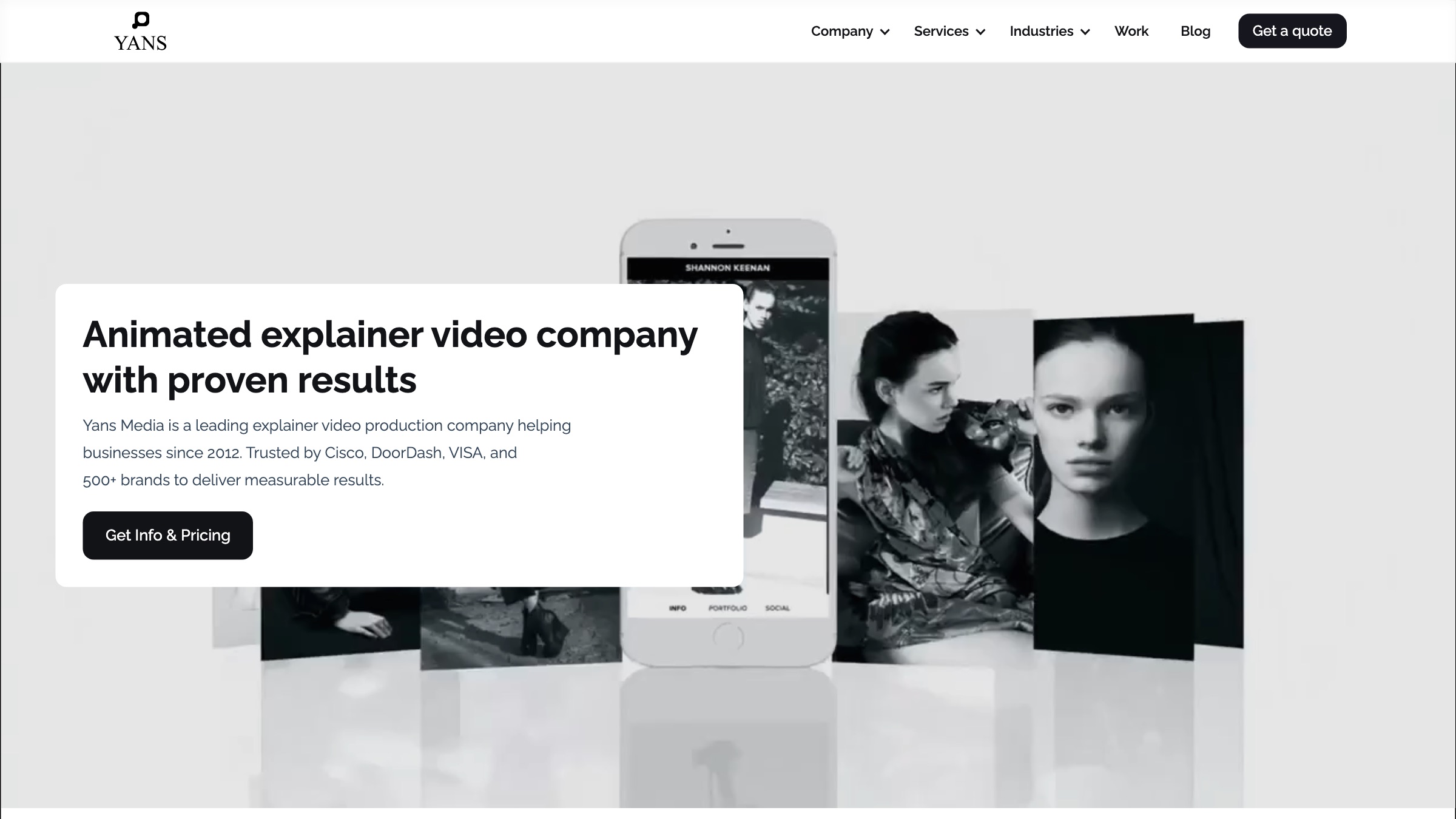 Yans Media homepage screenshot
