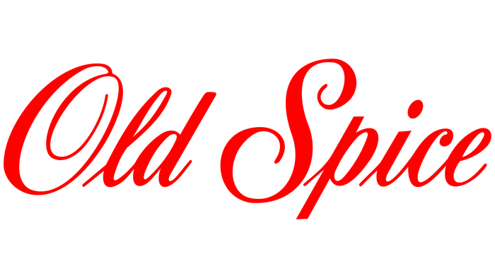An older Old Spice red script wordmark